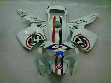 03-04 White Blue R 2 CBR600RR Motorcycle Fairings