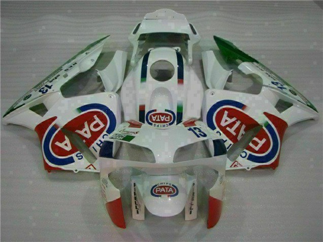 03-04 White CBR600RR Motorcycle Fairing 03-04 White CBR600RR Motorcycle Fairing