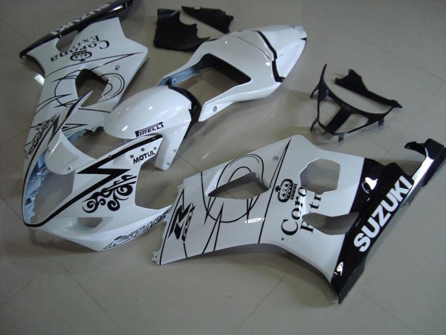 03-04 White Corona GSXR 1000 Motorcycle Fairings 03-04 White Corona GSXR 1000 Motorcycle Fairings