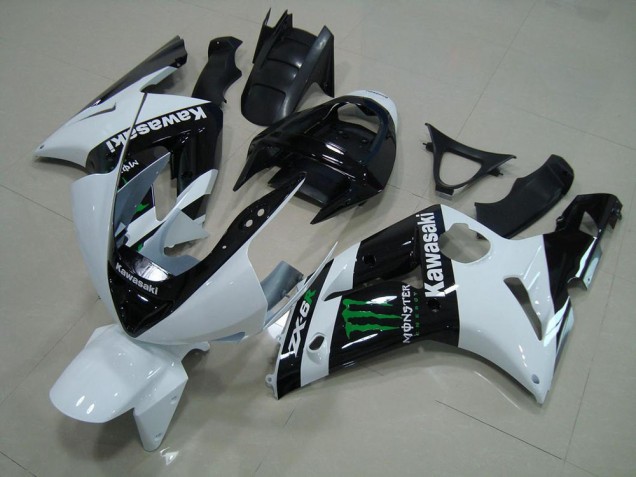 03-04 White Monster ZX6R Motorcycle Fairings 03-04 White Monster ZX6R Motorcycle Fairings