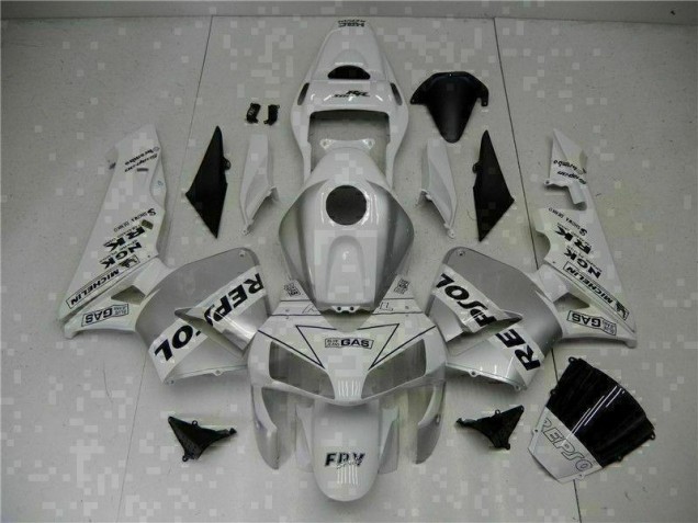 03-04 White Repsol CBR600RR Motorcycle Fairing
