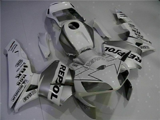 03-04 White Repsol CBR600RR Motorcycle Fairings 03-04 White Repsol CBR600RR Motorcycle Fairings