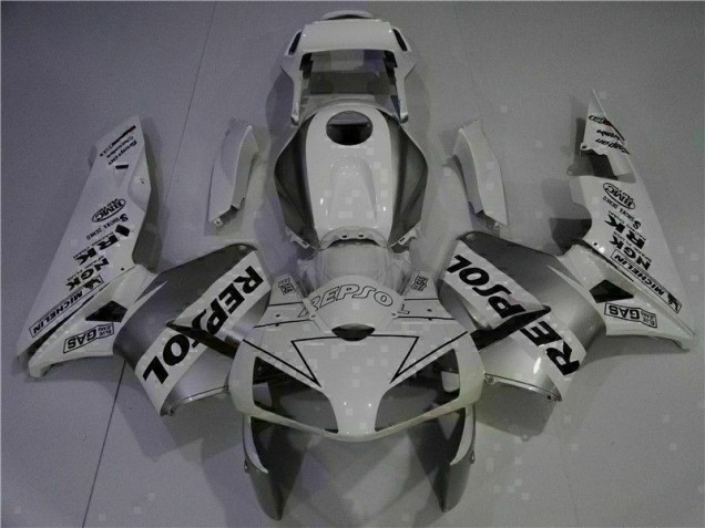 03-04 White Repsol CBR600RR Motorcycle Fairings 03-04 White Repsol CBR600RR Motorcycle Fairings