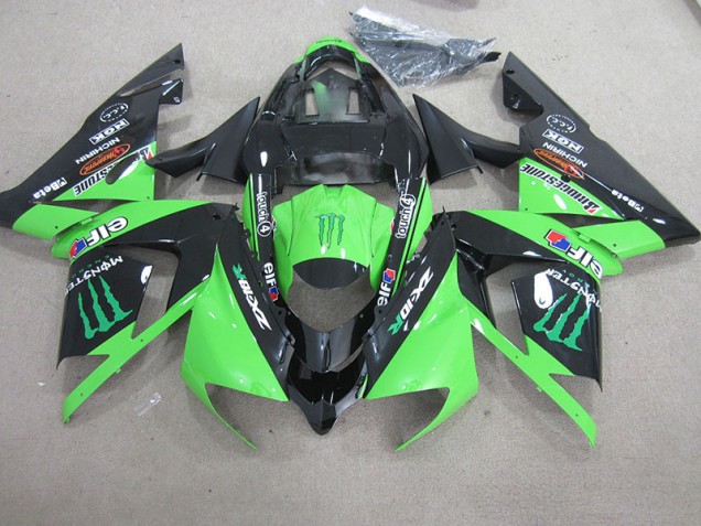 03-05 Black Green Monster ZX10R Motorcycle Fairings 03-05 Black Green Monster ZX10R Motorcycle Fairings
