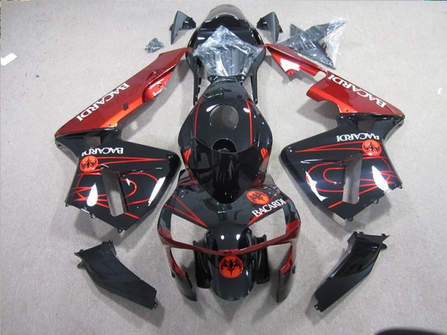 03-05 Black Red Racardi ZX10R Motorcycle Fairings