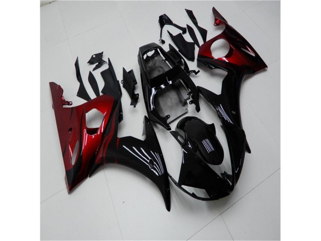 03-05 Black Red YZF R6 Motorcycle Fairings 03-05 Black Red YZF R6 Motorcycle Fairings