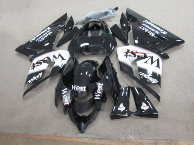 03-05 Black West Ninja ZX10R Motorcycle Fairings 03-05 Black West Ninja ZX10R Motorcycle Fairings
