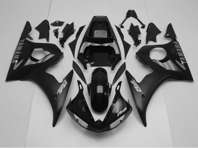 03-05 Black with Silver Decals YZF R6 Motorcycle Fairings