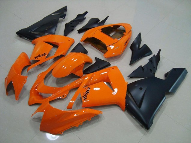 03-05 Orange Matte Black ZX10R Motorcycle Fairings 03-05 Orange Matte Black ZX10R Motorcycle Fairings
