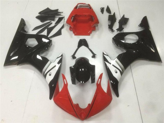03-05 Red Black White YZF R6 Motorcycle Fairings