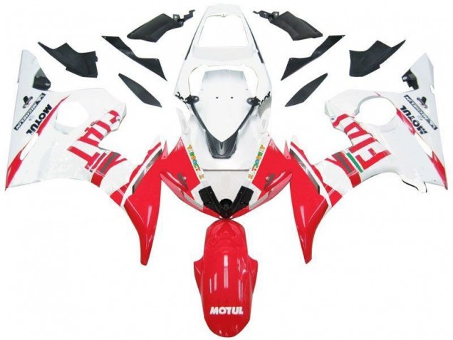 03-05 White Red Fiat YZF R6 Motorcycle Fairings