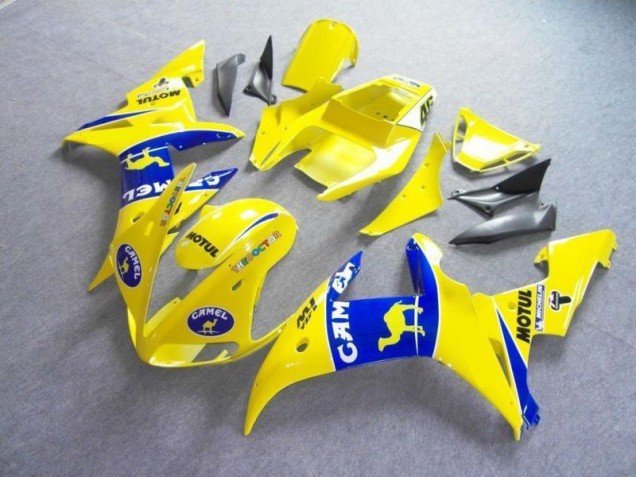 03-05 Yellow Blue Motul Camel YZF R6 Motorcycle Fairings 03-05 Yellow Blue Motul Camel YZF R6 Motorcycle Fairings