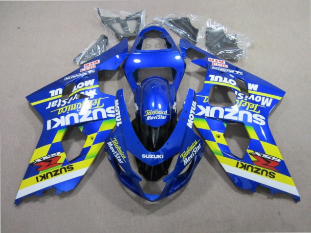 04-05 Blue Telefumia Movistar GSXR 600 Motorcycle Fairings 04-05 Blue Telefumia Movistar GSXR 600 Motorcycle Fairings