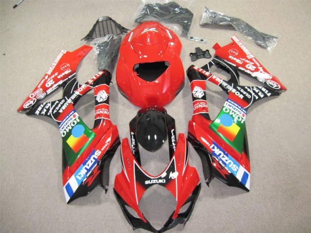 04-05 Red Black GSXR 600 Motorcycle Fairings 04-05 Red Black GSXR 600 Motorcycle Fairings