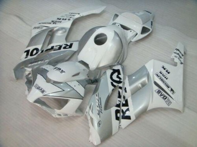 04-05 White Silver Black Repsol CBR1000RR Motorcycle Fairing 04-05 White Silver Black Repsol CBR1000RR Motorcycle Fairing