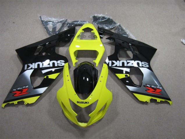04-05 Yellow Black GSXR 600 Motorcycle Fairings 04-05 Yellow Black GSXR 600 Motorcycle Fairings
