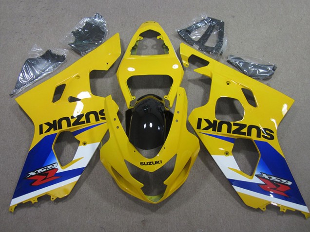 04-05 Yellow Blue GSXR 600 Motorcycle Fairings 04-05 Yellow Blue GSXR 600 Motorcycle Fairings