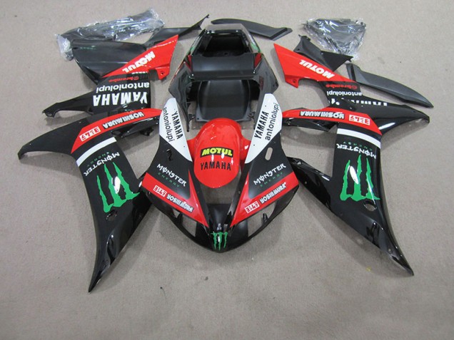 04-06 Red White Black Motul YZF R1 Motorcycle Fairings 04-06 Red White Black Motul YZF R1 Motorcycle Fairings