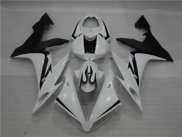 04-06 White Black Flame YZF R1 Motorcycle Fairings 04-06 White Black Flame YZF R1 Motorcycle Fairings