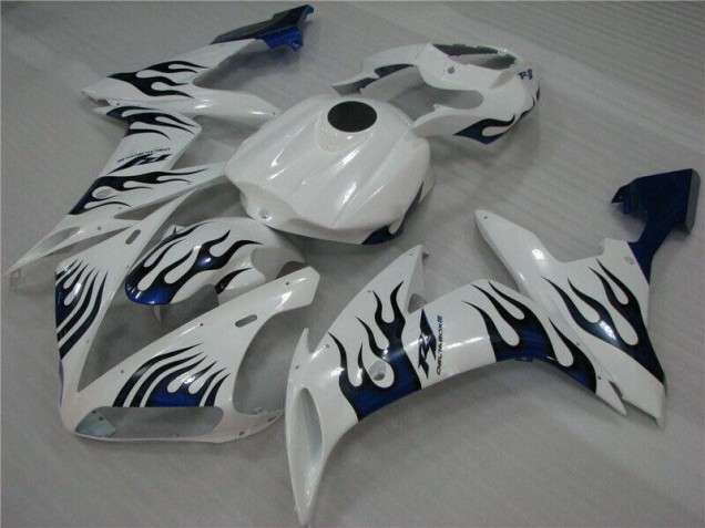 04-06 White Blue Flame YZF R1 Motorcycle Fairings 04-06 White Blue Flame YZF R1 Motorcycle Fairings