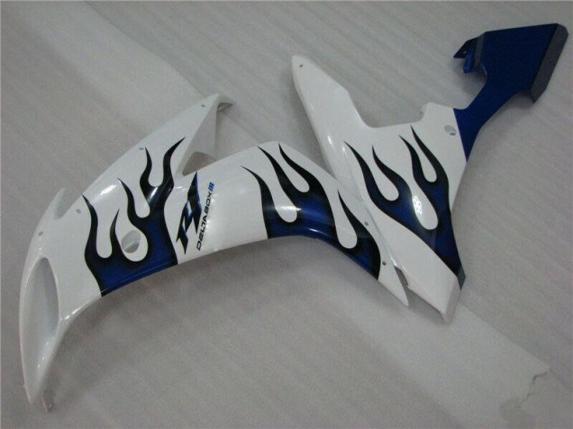 04-06 White Blue Flame YZF R1 Motorcycle Fairings 04-06 White Blue Flame YZF R1 Motorcycle Fairings