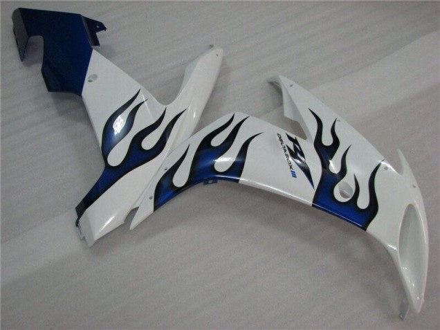 04-06 White Blue Flame YZF R1 Motorcycle Fairings 04-06 White Blue Flame YZF R1 Motorcycle Fairings