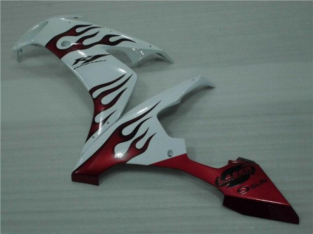 04-06 White Red Flame YZF R1 Motorcycle Fairings