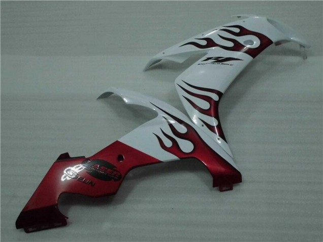 04-06 White Red Flame YZF R1 Motorcycle Fairings