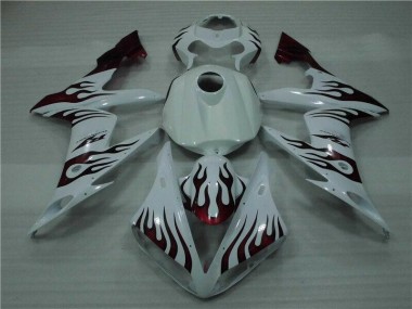 04-06 White Red Flame YZF R1 Motorcycle Fairings