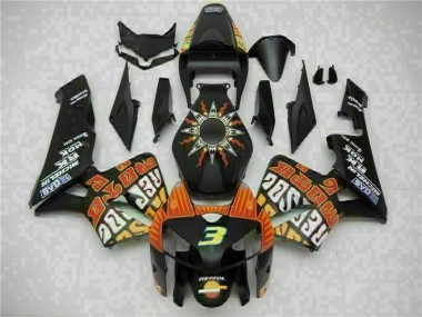 05-06 Black CBR600RR Motorcycle Fairing Kits & Plastic