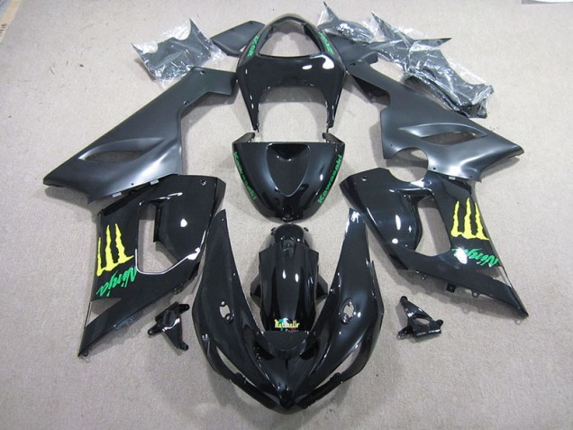 05-06 Black Green Ninja ZX6R Motorcycle Fairings 05-06 Black Green Ninja ZX6R Motorcycle Fairings