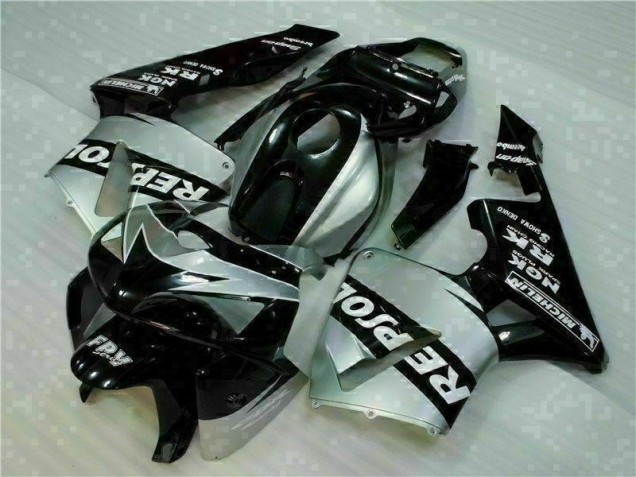 05-06 Black Silver Repsol CBR600RR Motorcycle Fairings 05-06 Black Silver Repsol CBR600RR Motorcycle Fairings