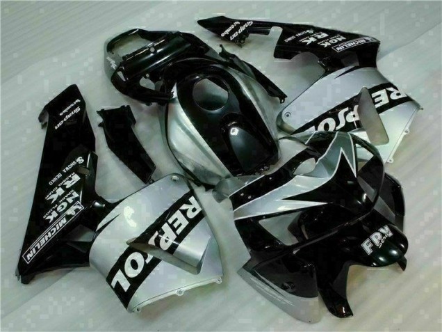 05-06 Black Silver Repsol CBR600RR Motorcycle Fairings 05-06 Black Silver Repsol CBR600RR Motorcycle Fairings