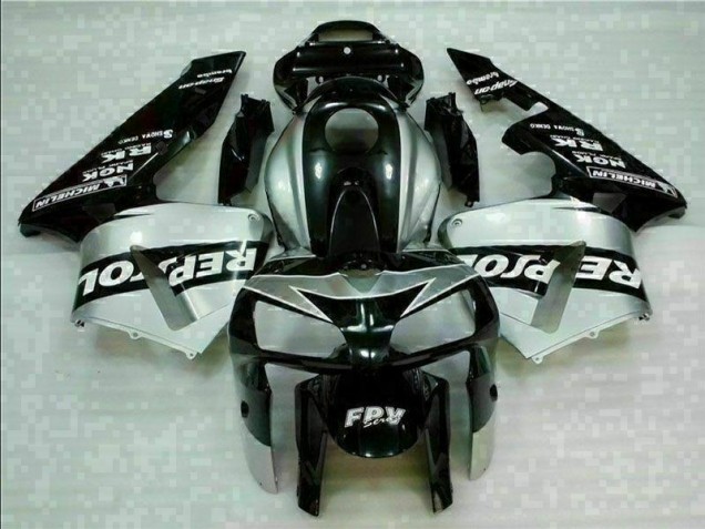 05-06 Black Silver Repsol CBR600RR Motorcycle Fairings 05-06 Black Silver Repsol CBR600RR Motorcycle Fairings