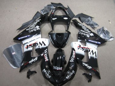 05-06 Black West Mobil Ninja 636 ZX6R Motorcycle Fairings