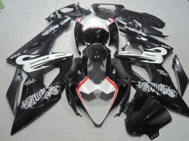 05-06 Black White Beacon GSXR 1000 Motorcycle Fairings