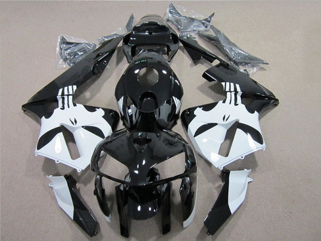 05-06 Black White CBR600RR Motorcycle Fairing 05-06 Black White CBR600RR Motorcycle Fairing