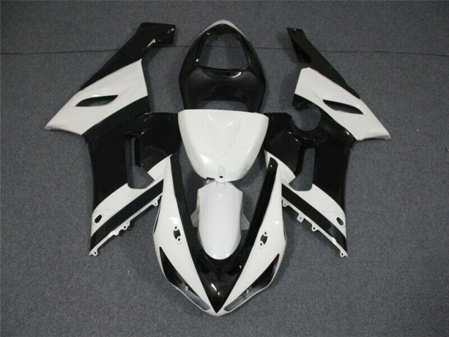 05-06 Black White ZX6R Motorcycle Fairing 05-06 Black White ZX6R Motorcycle Fairing
