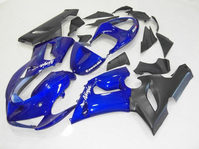 05-06 Blue Black ZX6R Motorcycle Fairing 05-06 Blue Black ZX6R Motorcycle Fairing