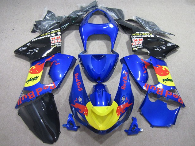 05-06 Blue Red Bull Ninja ZX6R Motorcycle Fairings 05-06 Blue Red Bull Ninja ZX6R Motorcycle Fairings