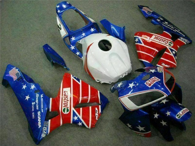 05-06 Blue Red Cycle World Castrol CBR600RR Motorcycle Fairings 05-06 Blue Red Cycle World Castrol CBR600RR Motorcycle Fairings
