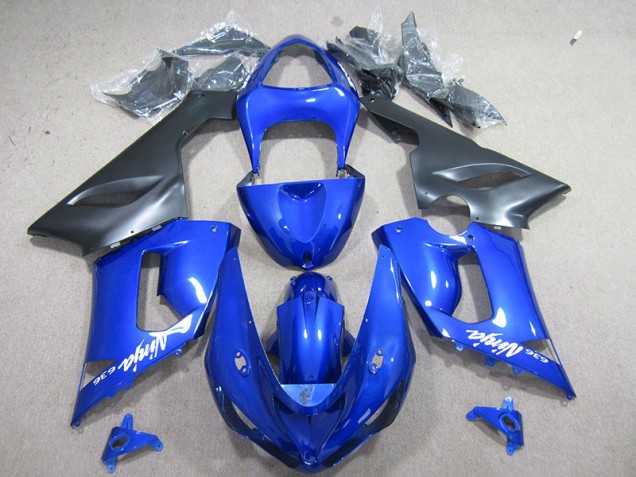 05-06 Blue White Ninja 636 ZX6R Motorcycle Fairings 05-06 Blue White Ninja 636 ZX6R Motorcycle Fairings