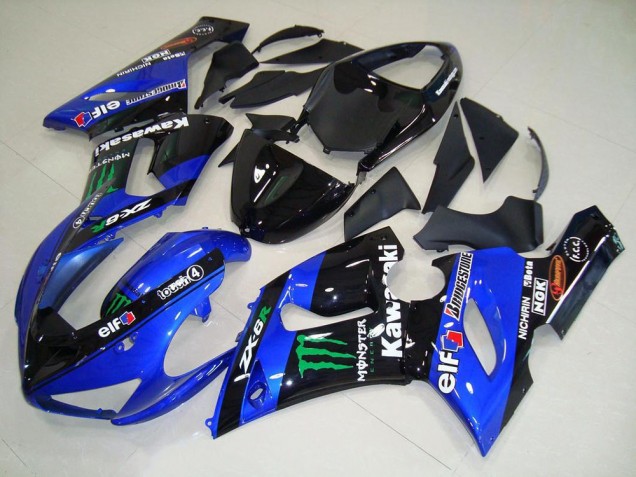 05-06 Candy Blue Monster ZX6R Motorcycle Fairings 05-06 Candy Blue Monster ZX6R Motorcycle Fairings