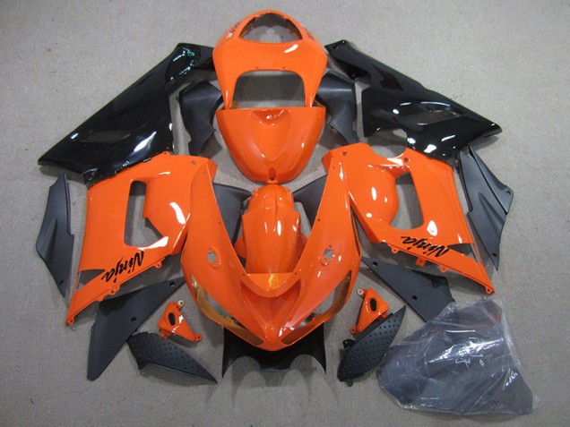 05-06 Orange Black Ninja ZX6R Motorcycle Bodywork 05-06 Orange Black Ninja ZX6R Motorcycle Bodywork