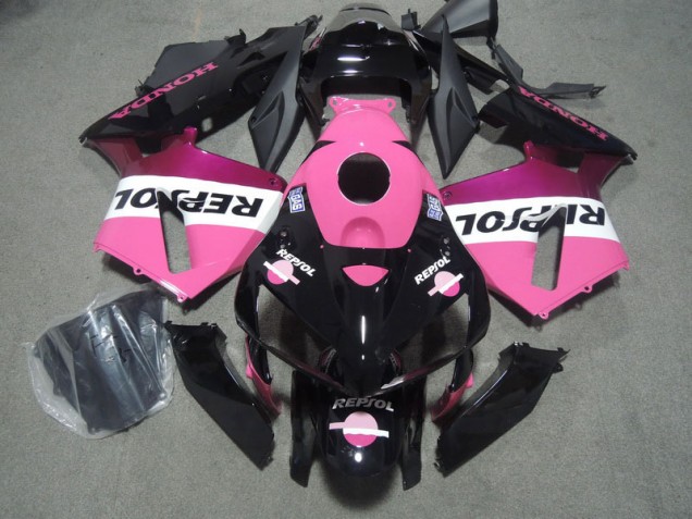 05-06 Pink Black Repsol CBR600RR Motorcycle Fairings 05-06 Pink Black Repsol CBR600RR Motorcycle Fairings