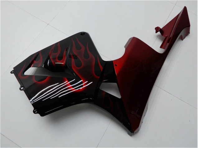 05-06 Red Flame Black CBR600RR Motorcycle Fairings 05-06 Red Flame Black CBR600RR Motorcycle Fairings