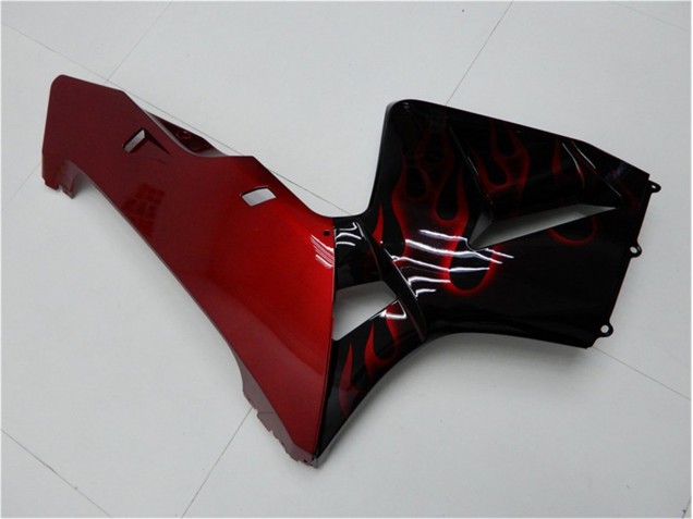 05-06 Red Flame Black CBR600RR Motorcycle Fairings 05-06 Red Flame Black CBR600RR Motorcycle Fairings