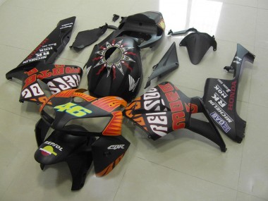 05-06 Rossi Matte Black CBR600RR Motorcycle Fairings