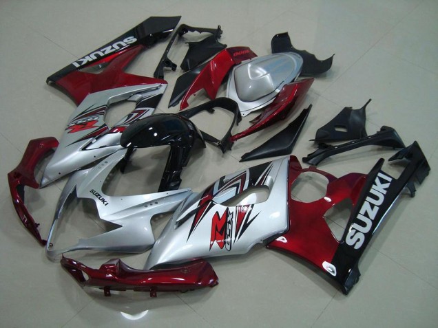 05-06 Silver Red GSXR 1000 Motorcycle Fairings 05-06 Silver Red GSXR 1000 Motorcycle Fairings