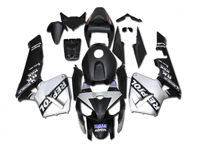 05-06 Silver Repsol Black CBR600RR Motorcycle Fairings 05-06 Silver Repsol Black CBR600RR Motorcycle Fairings